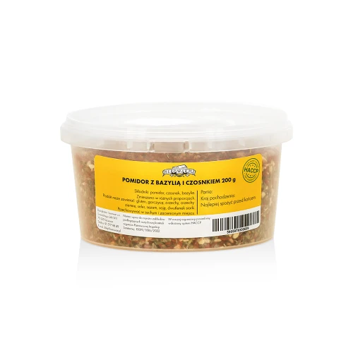 Paradajka s bazalkou a cesnakom (vedierko 200 g)