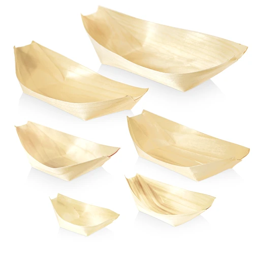 Drevené loďky – praktické, ekologické a ideálne na servírovanie (100 ks)